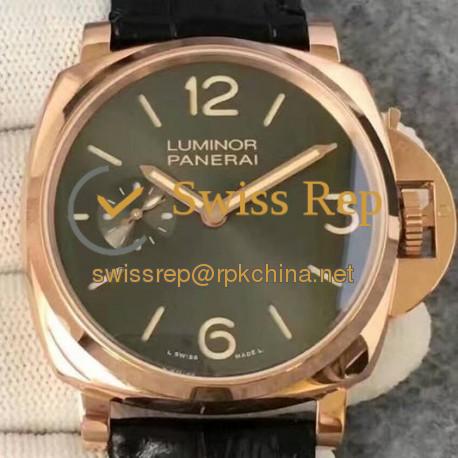 Replica Panerai Luminor Due 3 Days PAM 677 V6 Rose Gold Anthracite Dial Swiss P1000