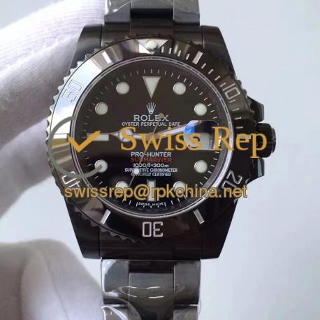 Replica Rolex Submariner Date 116610LN Pro-Hunter JF PVD Black Dial Swiss 2836-2