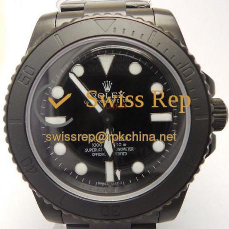 Replica Rolex Submariner 114060 Pro Hunter JF PVD Black Dial Swiss 2836-2