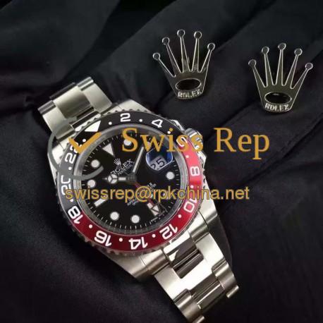 Replica Rolex GMT-Master II 116710BLNR UR Stainless Steel Black Dial Swiss 2836-2