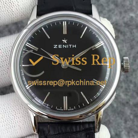 Replica Zenith Elite 6150 03.2270.6150/01.C493 Stainless Steel Black Dial Swiss Elite 6150