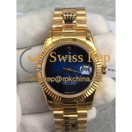 Replica Rolex Datejust 41 Lapis Lazuli Yellow Gold Blue Dial Swiss 3255