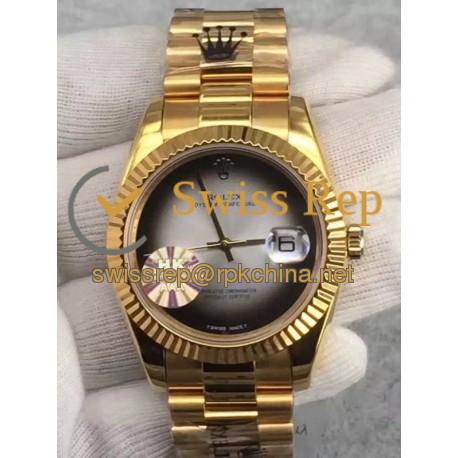 Replica Rolex Datejust 41 Lapis Lazuli HK Yellow Gold Gray Dial Swiss 3255