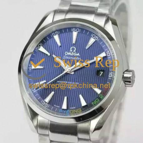 Replica Omega Seamaster Aqua Terra 150M Pyeongchang 2018 Limited Edition 41MM Stainless Steel Blue Dial Swiss 8500