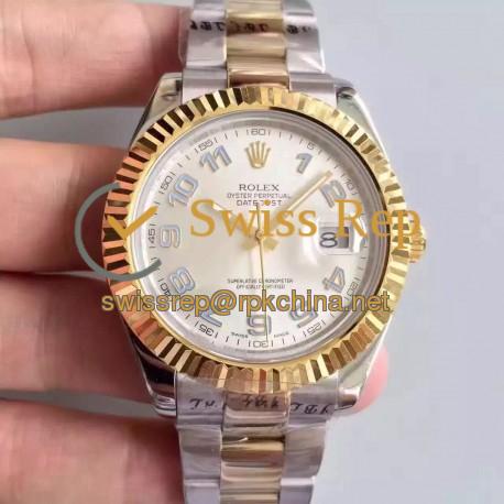 Replica Rolex Datejust 41 126333 41MM NF Stainless Steel & Yellow Gold Rhodium & Arabic Dial Swiss 2836-2