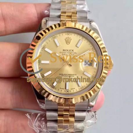 Replica Rolex Datejust 41 126333 41MM NF Stainless Steel & Yellow Gold Champagne Dial Swiss 2836-2