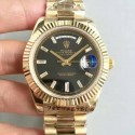 Replica Rolex Day-Date 40 228238 40MM KW Yellow Gold Black Dial Swiss 3255