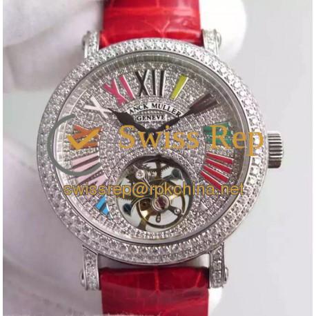 Replica Franck Muller Color Dreams Tourbillon Imperial Stainless Steel & Diamonds Diamonds Dial Swiss Tourbillon