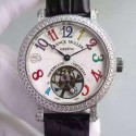 Replica Franck Muller Color Dreams Tourbillon Imperial Stainless Steel & Diamonds White Arabian Numbers Dial Swiss Tourbillon