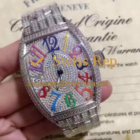 Replica Franck Muller Cintre Curvex Color Dreams FM 5850 SC D CD SUNSET OG Stainless Steel&Diamonds Diamonds & Color Dial Swiss 