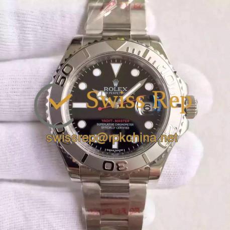 Replica Rolex Yacht-Master 40 116622 JF Stainless Steel Black Dial Swiss 2836-2