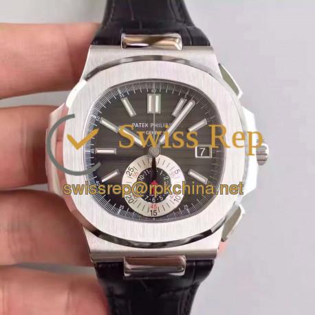 Replica Patek Philippe Nautilus Chronograph 5980 JF Stainless Steel Black Dial Swiss CH28-520C