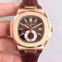 Replica Patek Philippe Nautilus Chronograph 5980R JF Rose Gold Brown Dial Swiss CH28-520C