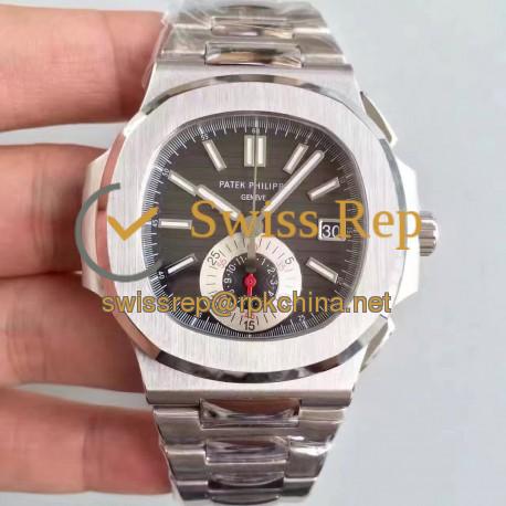 Replica Patek Philippe Nautilus Chronograph 5980 JF Stainless Steel Black Dial Swiss CH28-520C