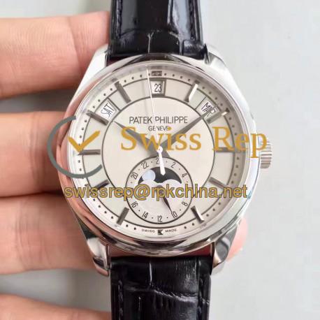 Replica Patek Philippe Annual Calendar 5205G-001 Stainless Steel White Dial Swiss 324SQALU 24H/206