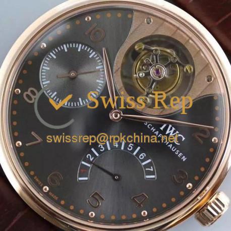 Replica IWC Portuguese Tourbillon Mystery IW504207 Rose Gold Anthracite Dial Swiss 50900