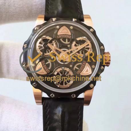 Replica Antoine Preziuso Tourbillon of Tourbillons Rose Gold Black Dial AFP-TTR-3X