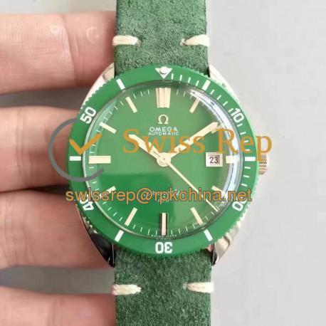 Replica Omega Seamaster 120 Vintage 135.0027 1969 JH Stainless Steel Green Dial Swiss 2824-2