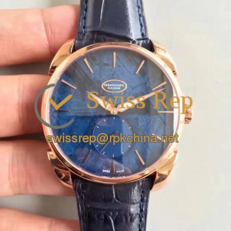 Replica Parmigiani Fleurier Tonda 1950 PFC267-1000600-HA3141 Rose Gold Meteorite Blue Dial Swiss PF701