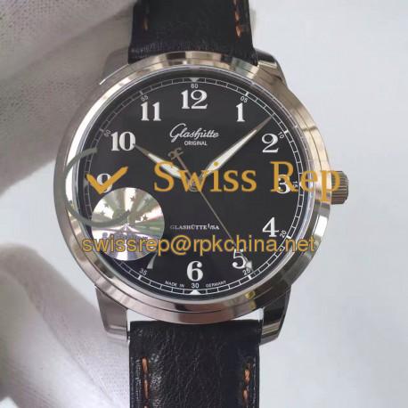 Replica Glashutte Original Senator Excellence 36-01-03-02-01 GF Stainless Steel Black Dial Swiss Calibre 36-01