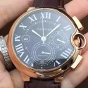 Replica Cartier Ballon Bleu Chronograph Rose Gold Black Dial Swiss 7750