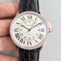 Replica Ronde Solo De Cartier W6701010 42MM TW Stainless Steel & Diamonds White Dial Swiss 2892