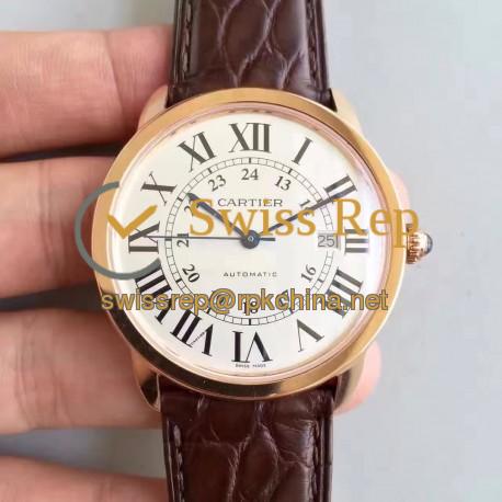 Replica Ronde Solo De Cartier W6701009 42MM TW Rose Gold White Dial Swiss 2892