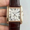 Replica Cartier Tank MC WGTA0014 JF Rose Gold White & Black Dial Swiss 1904MC