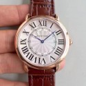 Replica Ronde Luis Cartier W6801004 42MM UT Rose Gold Silver Dial Swiss 430MC