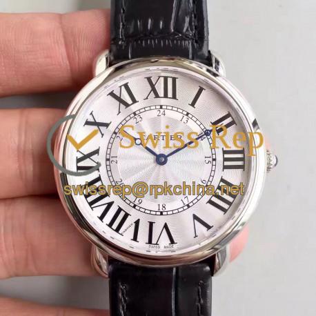 Replica Ronde Luis Cartier W6801004 42MM UT Stainless Steel Silver Dial Swiss 430MC