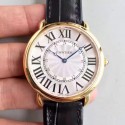 Replica Ronde Luis Cartier W6800251 42MM UT Yellow Gold Silver Dial Swiss 430MC