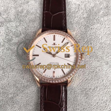 Replica Jaeger-LeCoultre Geophysic True Second 8012520 N Rose Gold & Diamonds White Dial Swiss Calibre 770