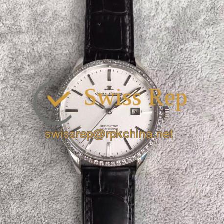 Replica Jaeger-LeCoultre Geophysic True Second 8018420 N Stainless Steel & Diamonds White Dial Swiss Calibre 770