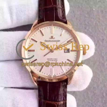 Replica Jaeger-LeCoultre Geophysic True Second 8012520 N Rose Gold Cream Dial Swiss Calibre 770