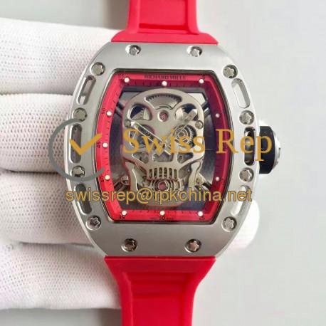 Replica Richard Mille RM052 SF Titanium Skull & Red Dial Swiss M6T51