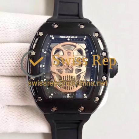 Replica Richard Mille RM052 SF PVD Gold Skull Dial Swiss M6T51