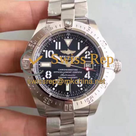 Replica Breitling Avenger II Seawolf A1733110/BC31/169A N Stainless Steel Black Dial Swiss 2836-2