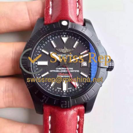 Replica Breitling Avenger II GMT M3239010/BF04/152S/M20SS.1 N PVD Black Dial Swiss 2836-2