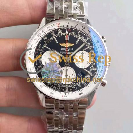 Replica Breitling Navitimer 01 AB012012/BB01/447A JF Stainless Steel Black Dial Swiss 7750