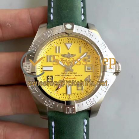 Replica Breitling Avenger II Seawolf A1733110/I519/189X/A20BASA.1 N Stainless Steel Yellow Dial Swiss 2836-2