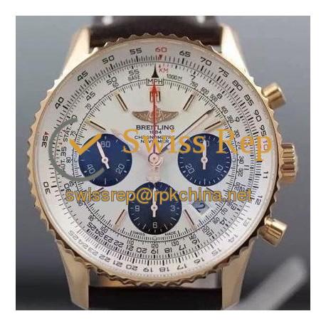 Replica Breitling Navitimer 01 RB012012/BA49/435X/R20BA.1 JF White Dial SWISS 7750