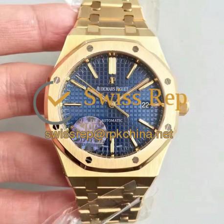 Replica Audemars Piguet Royal Oak 15400 JF Yellow Gold Blue Dial Swiss 3120