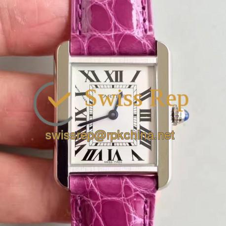 Replica Cartier Tank Solo Ladies W5200003 27MM x 34MM TW Stainless Steel White Dial Swiss Quartz