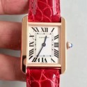 Replica Cartier Tank Solo Ladies W5200003 27MM x 34MM TW Rose Gold White Dial Swiss Quartz