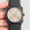 Replica Bell & Ross Aviation Military Type BR 03-92 ZF PVD Beige Dial M9015