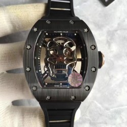 RM052 KVF Black Ceramic Black Skull Dial M6T51