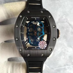 RM052 KVF Black Ceramic & Rose Gold Blue Skull Dial M6T51