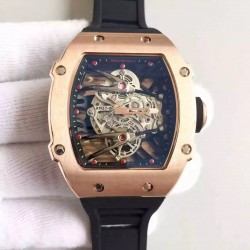 RM27-02 Rose Gold Black & Skeleton Dial M9015