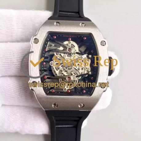 Replica Richard Mille RM27-02 Stainless Steel Black & Skeleton Dial M9015