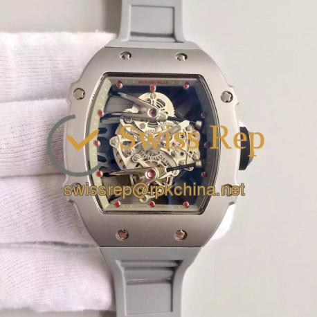 Replica Richard Mille RM27-02 Stainless Steel Grey & Skeleton Dial M9015